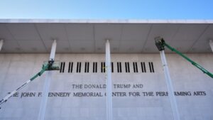 The Kennedy Center has added Trump’s name to the memorial Congress created for John F. Kennedy