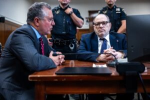 Harvey Weinstein back in court after feeling ill as jury deliberates in his rape retrial